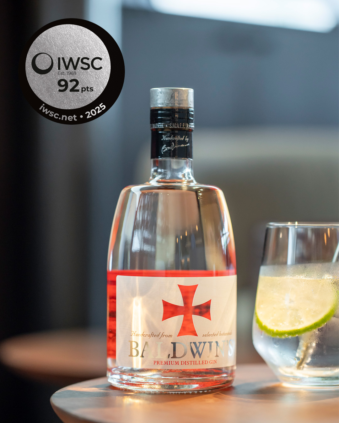 Baldwin’s Gin schittert met Zilver op de prestigieuze IWSC 2025